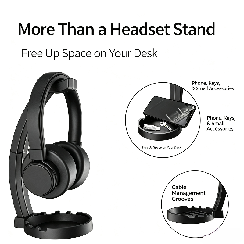 Stojak na słuchawki z półką do – Headset Stand recenzja i cena